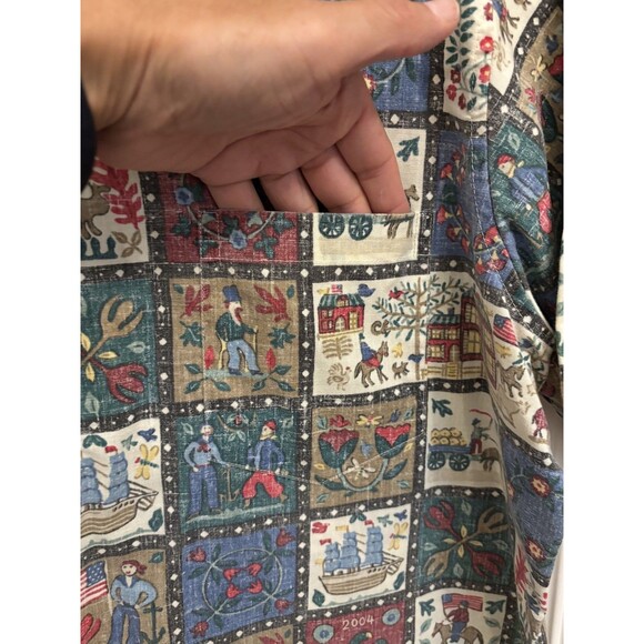 Reyn Spooner Men’s Americana Button Up Shirt XL 2004 Pilgrim Quilt  vintage - Picture 3 of 10